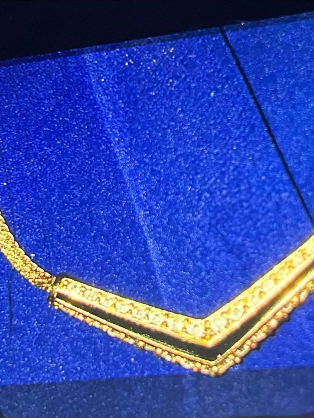 SWAROVSKI Gold-plated Chevron, Necklace 16 inch m/l.